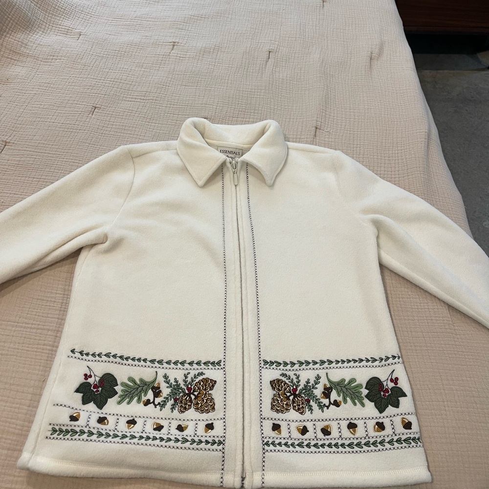 Cream Embroidered Jacket